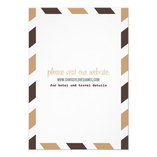 Airmail Travel and Hotel Insert Card Custom Announcements