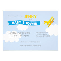 Airplane Baby Shower Invitation
