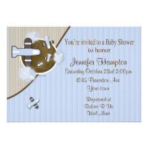 Airplane Baby Shower Invitation