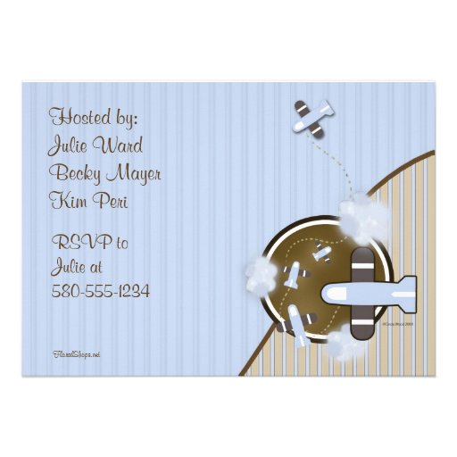 Airplane Baby Shower Invitation