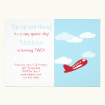 Airplane Birthday Invitation invitations