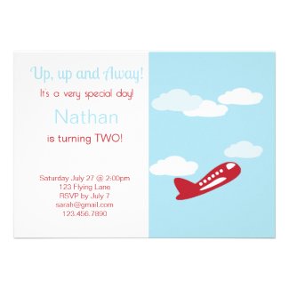 Airplane Birthday Invitation