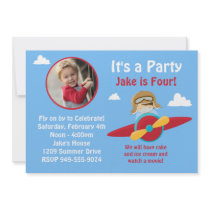 Airplane Birthday Party Invitation