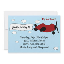 Airplane Birthday Party Invitation