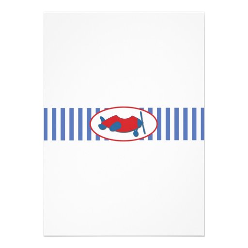 Airplane Birthday Party invite / red white blue