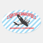 Airplane BIrthday Party Stickers