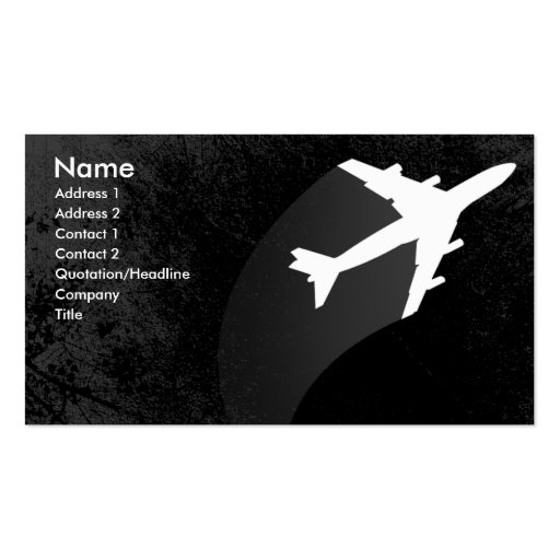 Airplane Business Card (front side)