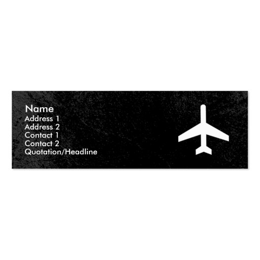 Airplane Business Card template Business Card
