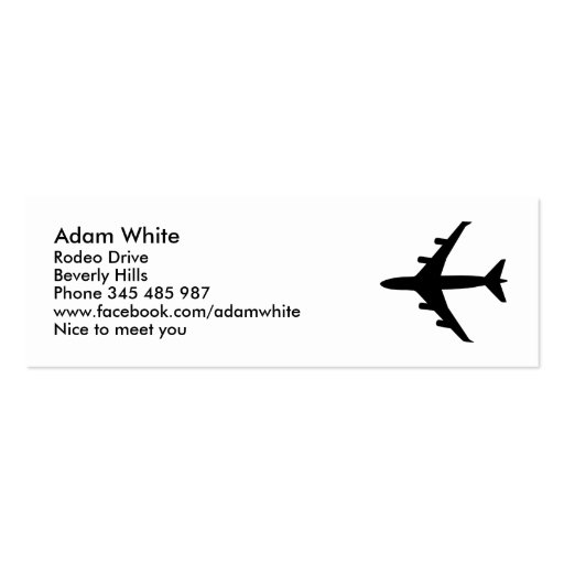 Airplane Business Card Templates