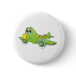Airplane Cartoon Pinback Button