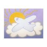 Airplane Flying Home Postcard