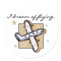Airplane I Dream of Flying stickers
