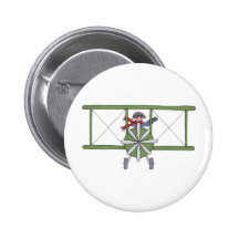 Airplane in the clouds button