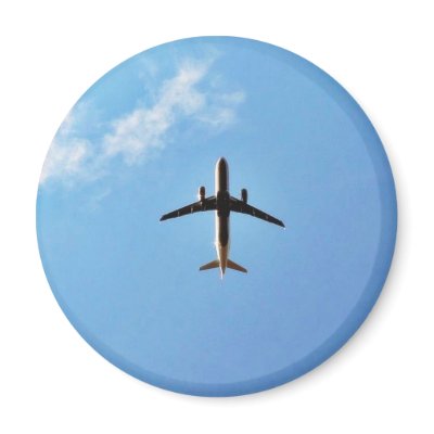Airplane On Sky Refrigerator Magnets by lifesphere