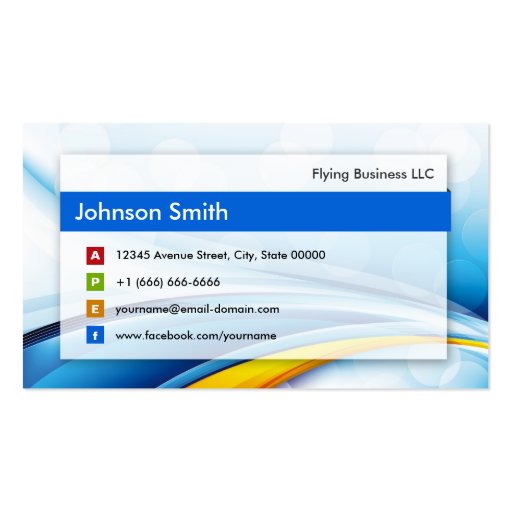 Airplane Pilot Aviator - Modern Stylish Business Card (back side)