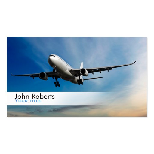 Airplane pilot business card (front side)