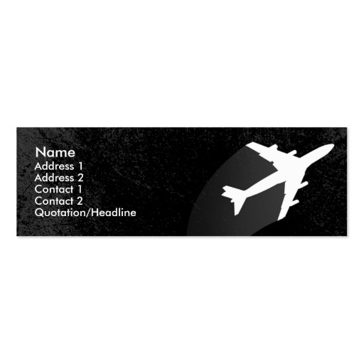 Airplane Pilot or flight attendant business card