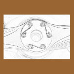 Airplane Propeller Sketch Poster Print