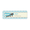 Airplane Return Address Label label