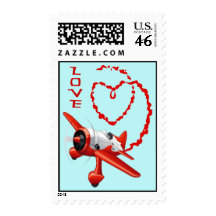 AIRPLANE SKYWRITER - LOVE POSTAGE