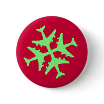 Airplane Snowflake buttons
