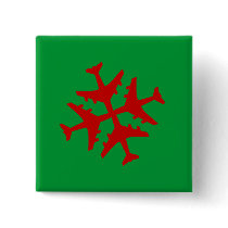 Airplane Snowflake buttons