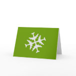 Airplane Snowflake Greeting Card