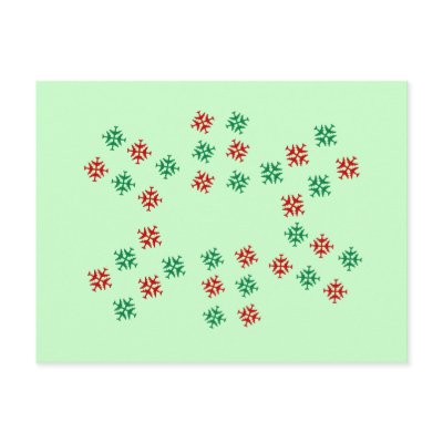 Airplane Snowflake Christmas Postcard by cloudbunnys
