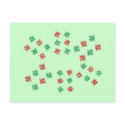 Airplane Snowflake Christmas postcards