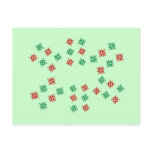 Airplane Snowflake Christmas Postcard