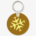 Airplane Snowflake keychains