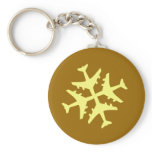 Airplane Snowflake keychains