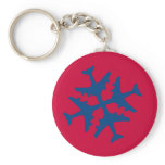 Airplane Snowflake Keychains