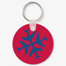 Airplane Snowflake keychains by cloudbunnys Airplane Snowflake keychains
