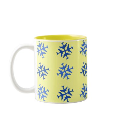 Airplane Snowflake Mug by cloudbunnys