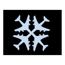 Airplane Snowflake posters