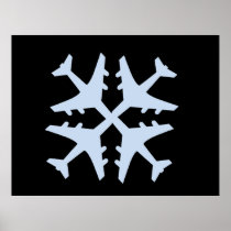Airplane Snowflake Print