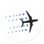 airplane stars stickers