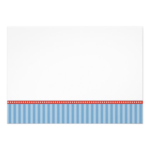 Airplane Stripes Red Blue Boy Baby Shower Invitation