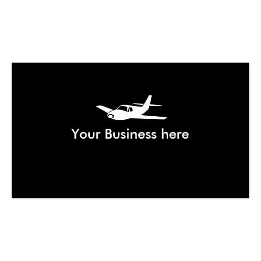 Airplane symbol customizable business cards (front side)