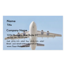 Airplane Takeoff High Business Card Template
