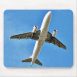 Airplane Takeoff On Blue Sky Mousepad