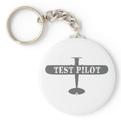 Airplane & Test Pilot Keychain by clearedtoland