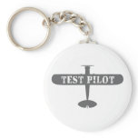 Airplane &amp; Test Pilot Keychain