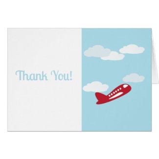 Airplane Thank You Note Cards