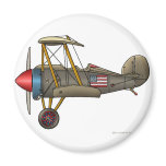 Airplane Vintage Biplane Magnets