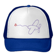 Airplane with Heart Mesh Hat