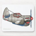Airplane WW2 Fighter Plane Mouse Pad mousepads by art1st Airplane WW2 Fighter Plane Mouse Pad mousepads