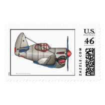 Airplane WW2 Fighter Plane Stamps