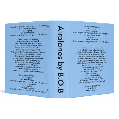 Airplanes by B.O.B Binders by t3nn15luv3r